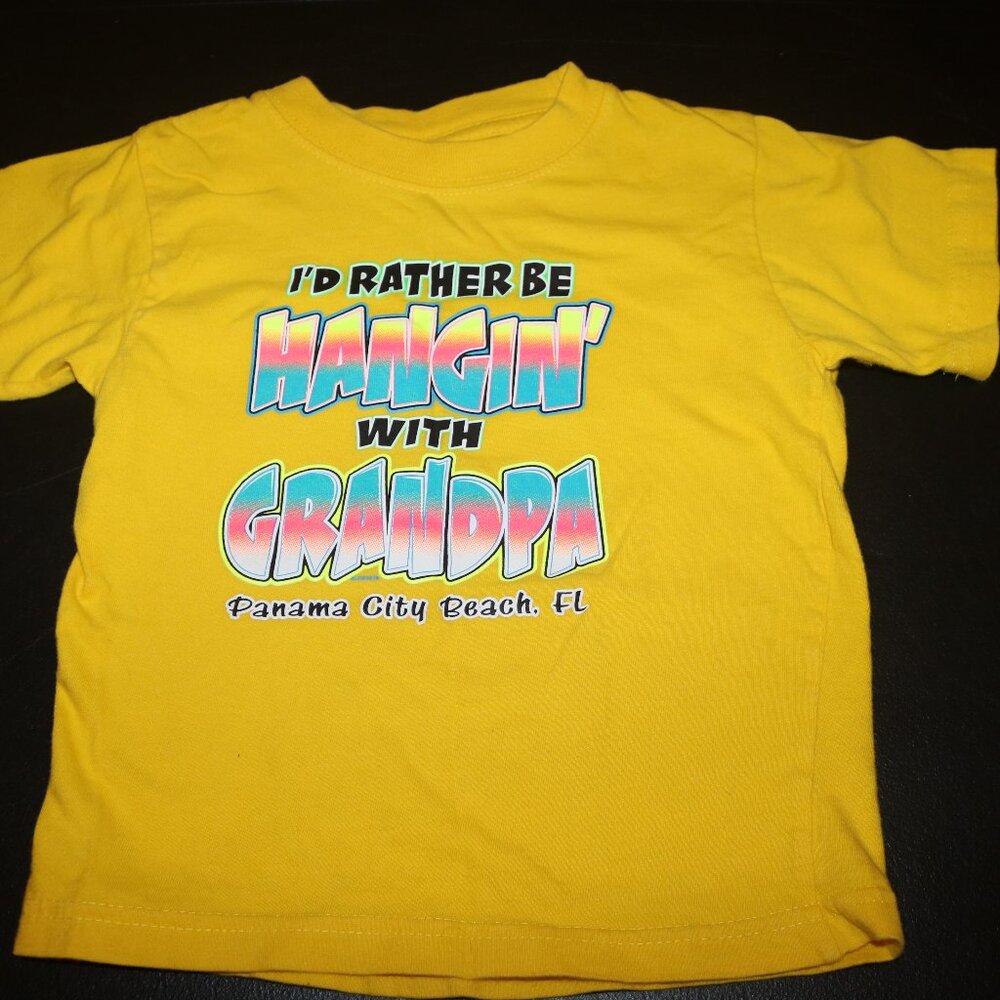 Alvins Island boy or girl beach shirt size 6 "I'd rather be hangin' with Granpa"